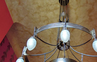 Velature: finitura con Eco Metal colore oro